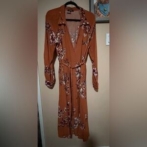 Miss Me Rose Print Midi Dress